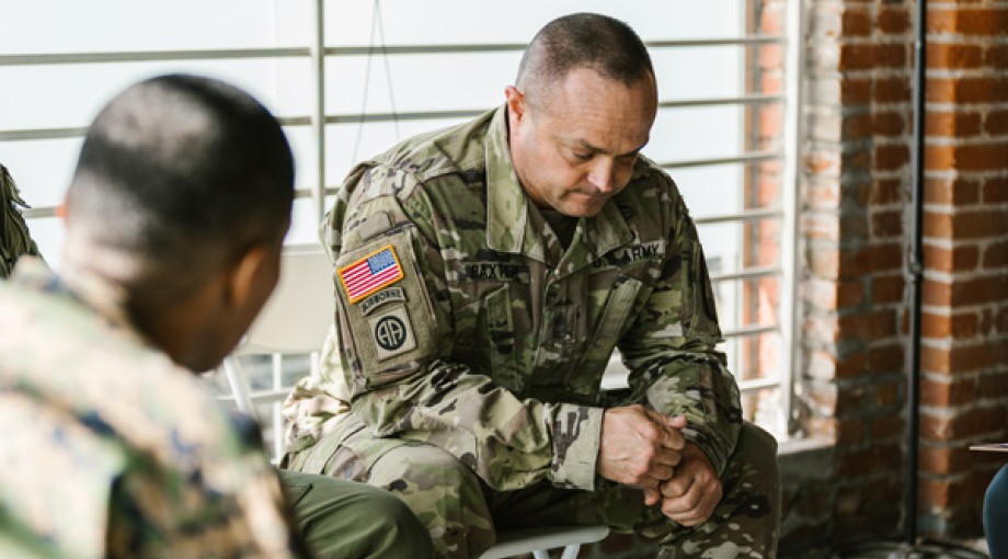 Two military men transitioning to civilian life