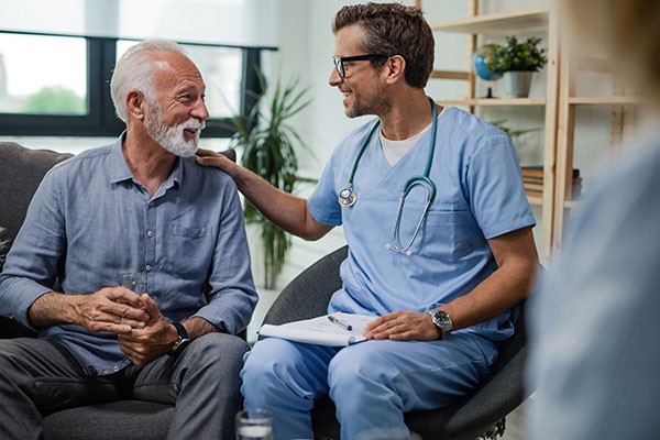 Doctor with patient